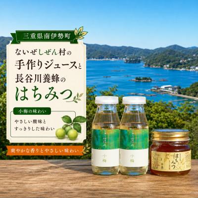 ふるさと納税 南伊勢町 伊勢志摩の恵み お試しセット ないぜしぜん村 うめジュース2本と長谷川養蜂百花蜜はちみつ250g