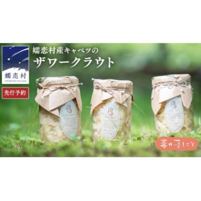 ふるさと納税 嬬恋村 農家のこだわり手しごと!嬬恋産キャベツの乳酸発酵ザワークラウト3種食べ比べセット(各100g)