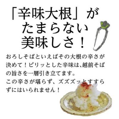 ふるさと納税 越前市 老舗・武生製麺　福井県産そば粉使用「辛味おろし八割そば6食」辛味大根付き |  | 02
