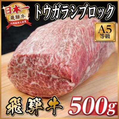 ふるさと納税 羽島市 飛騨牛A5等級 トウガラシブロック500g 黒毛和牛(ローストビーフ・ステーキ・焼肉用)