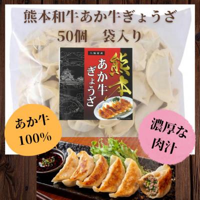 ふるさと納税 益城町 熊本和牛あか牛ぎょうざ 50個(益城町)