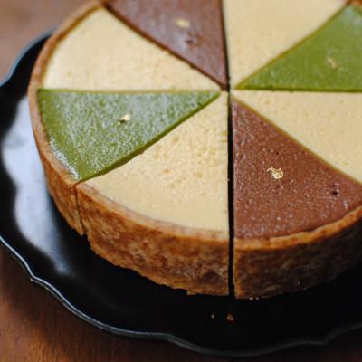 ふるさと納税 羽村市 3種のチーズケーキ(宇治抹茶・生チョコレート・プレーン)