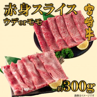 ふるさと納税 三股町 [10月より順次発送]宮崎牛赤身スライス(ウデorモモ)約300g(三股町)[MI685-10]