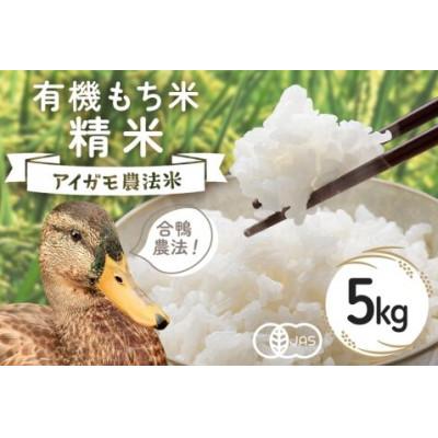 ふるさと納税 石岡市 [令和7年産]有機栽培米 もちごめ(精米) 5kg 合鴨農法