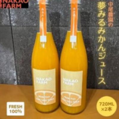 ふるさと納税 太良町 中尾農園の夢みるみかんジュース 温州みかんジュース 100% 2本セット[NC21](太良町)