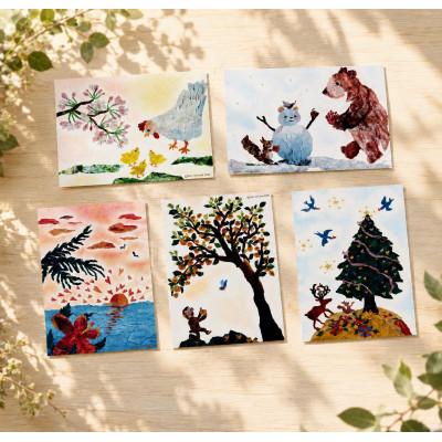 ふるさと納税 高石市 ポストカード「四季」&amp;「クリスマス」5枚セット[ふるさと納税限定]