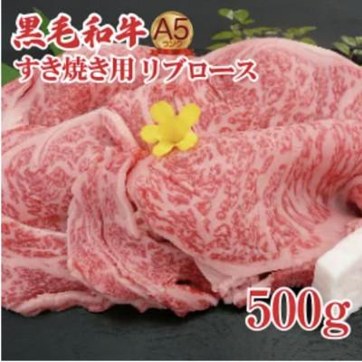 ふるさと納税 河合町 黒毛和牛A5ランクすき焼き用リブロース500g 国産牛 冷凍 霜降り ギフトにも