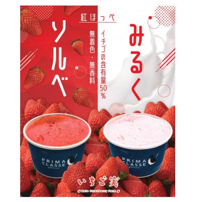 ふるさと納税 静岡市 紅ほっぺソルベ 紅ほっぺみるくセット(各3個入)
