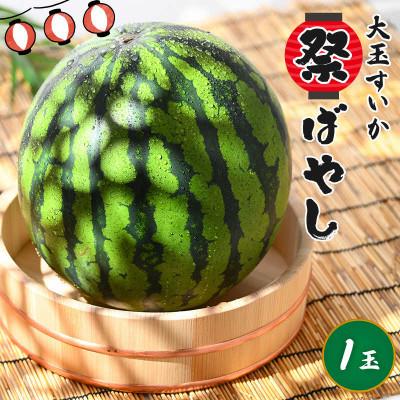 ふるさと納税 あわら市 [先行予約]大玉すいか『祭ばやし』 1玉(約7kg以上)