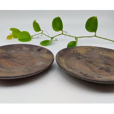 ふるさと納税 備前市 備前焼皿 2枚セット(登り窯)