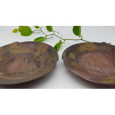 ふるさと納税 備前市 備前焼3点中皿 2枚セット(登り窯)