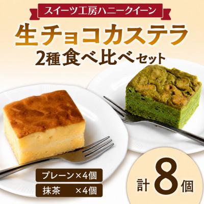 ふるさと納税 嘉島町 生チョコカステラ2種食べ比べ 8個セット (プレーン・抹茶各4個) FKK19-463