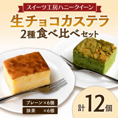 ふるさと納税 嘉島町 生チョコカステラ2種食べ比べ 12個セット(生チョコ・抹茶各6個) FKK19-464