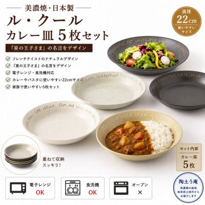 ふるさと納税 土岐市 [美濃焼]ル・クール カレー皿5枚セット[陶土う庵](3262-0105)