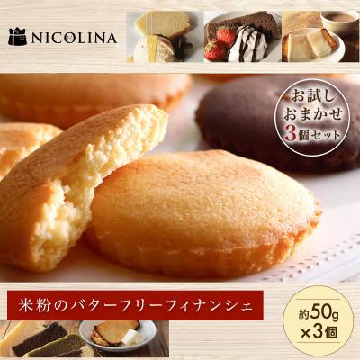 ふるさと納税 福知山市 米粉100%グルテンフリースイーツ 米粉のバターフリーフィナンシェ お試し3個セット