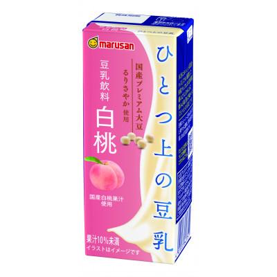 ふるさと納税 岡崎市 ひとつ上の豆乳 豆乳飲料 白桃 200ml×24本×2ケース 計48本