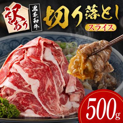 ふるさと納税 新富町 [数量限定・訳あり]宮崎県産黒毛和牛切り落としスライス 計500g(新富町)