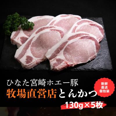 ふるさと納税 小林市 ひなた宮崎ホエー豚ロースとんかつ用 5枚(F039)