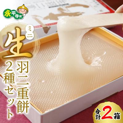 ふるさと納税 永平寺町 ミニ生羽二重餅 2種セット(しろ/京・きなっ粉)