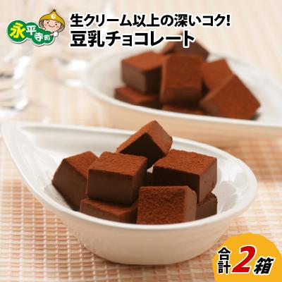 ふるさと納税 永平寺町 生クリーム以上の深いコク!豆乳チョコレート 9粒×2箱