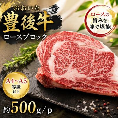 ふるさと納税 津久見市 [A4〜A5]おおいた豊後牛ロースブロック 約500g/p(津久見市)