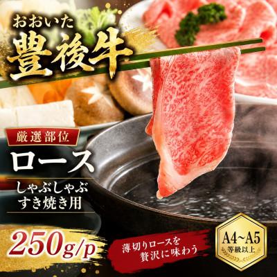ふるさと納税 津久見市 [厳選部位][A4〜A5]おおいた豊後牛ロースしゃぶしゃぶすき焼き用 250g