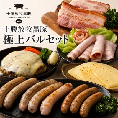 ふるさと納税 鹿追町 十勝放牧黒豚 極上バルセット 7種入り(ソーセージ、ハンバーグ、ベーコン、ハム、ラクレットチーズ)