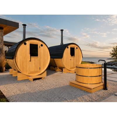 ふるさと納税 能美市 屋外用ペレット式バレルサウナ4名用