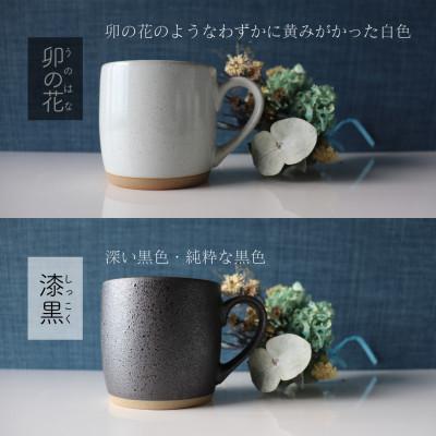 ふるさと納税 土岐市 【美濃焼】one-color マグカップ 2色セット (卯の花・漆黒)【山二製陶所】 |  | 01