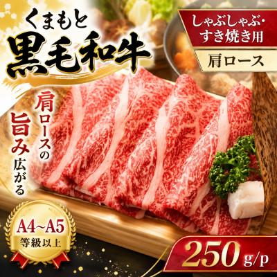 ふるさと納税 大津町 [A4〜A5]くまもと黒毛和牛しゃぶしゃぶすき焼き用(肩ロース)250g