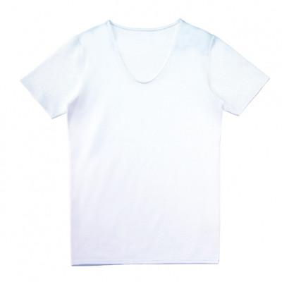 ふるさと納税 松山市 メンズ 速乾 V首夏用肌着 2枚組 22SS0001 白 2XLサイズ YOSHIDA SHIRTS