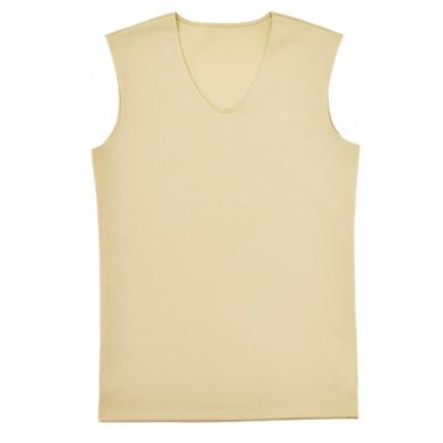 ふるさと納税 松山市 メンズ V首袖なし夏用下着 2枚組 22SS0002 ベージュ 2XL YOSHIDA SHIRTS