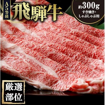 ふるさと納税 大垣市 [A5飛騨牛]厳選部位 すき焼き・しゃぶしゃぶ用 約300g 木立ミート