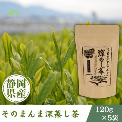 ふるさと納税 島田市 静岡県島田市産地直送 そのまんま深蒸し茶 120g×5袋