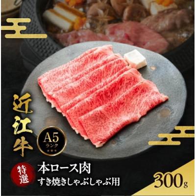ふるさと納税 甲良町 [近江牛]A5ランク牝 特選本ロース肉 すき焼き・しゃぶしゃぶ用 300g