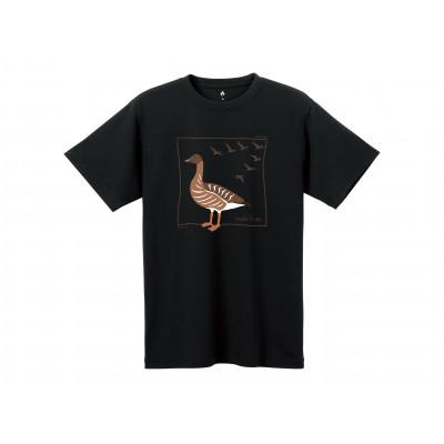 ふるさと納税 小清水町 モンベル×小清水町コラボウイックロンTシャツ「ヒシクイ」 ブラック XLサイズ