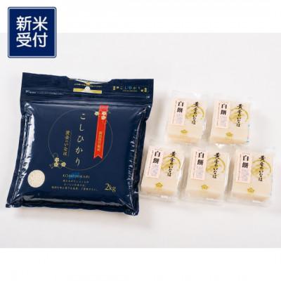 ふるさと納税 村上市 [新米受付・令和8年産精米]新潟県村上市岩船産コシヒカリ2kgと杵つき黄金もち4枚(200g)×5袋