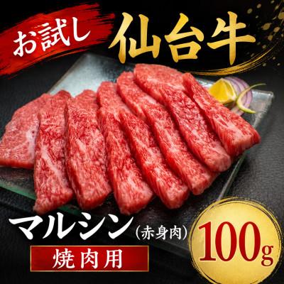 ふるさと納税 塩竈市 [お試し]仙台牛 マルシン 赤身肉 焼肉用 100g