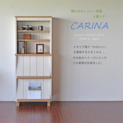 ふるさと納税 坂井市 組立式家具 幅約60cmオープンとフラップ扉の収納ラック CR-1560DP 白×NA(ツートーン)