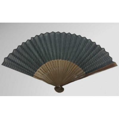 ふるさと納税 小千谷市 [小千谷縮 扇子 グレー 7寸]麻布 扇子入れ付 伝統工芸 小千谷織物同業協同組合 新潟県 小千谷市