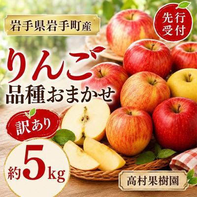ふるさと納税 岩手町 [先行受付]訳ありりんご約5kg 品種おまかせ 令和8年産 ジョナゴールド サンふじ シナノゴールド