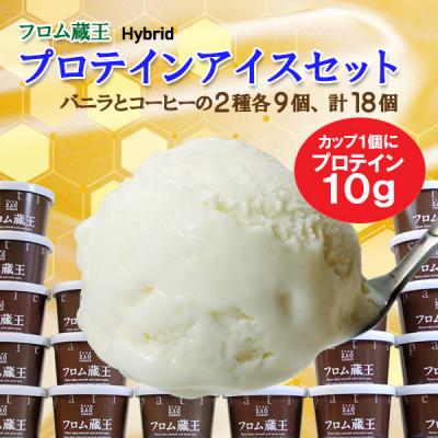 ふるさと納税 白石市 1カップで10gのプロテイン フロム蔵王 プロテインアイス2種×9個(合計18個)