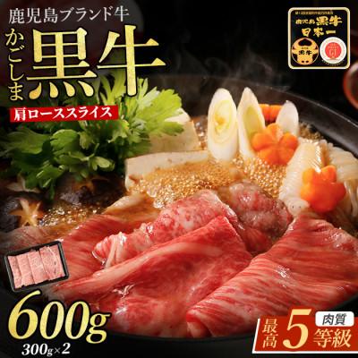 ふるさと納税 指宿市 [肉質等級5等級]鹿児島県産黒毛和牛肩ローススライスセット600g(IB045-018)