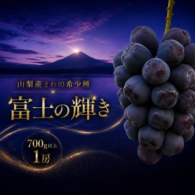 ふるさと納税 甲州市 [2026年発送]富士の輝き ブラックシャインマスカット 700g以上(1房)[山梨県産]