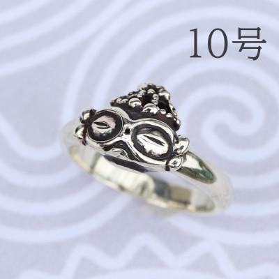 ふるさと納税 市川三郷町 [縄文アクセサリーDo_goods]シルバー925 遮光器土偶リング 10号 700-069-10