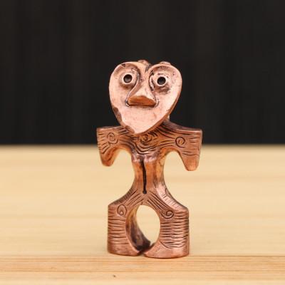 ふるさと納税 市川三郷町 [縄文アクセサリーDo_goods]純銅製 ハート形土偶ネックレス 700-106
