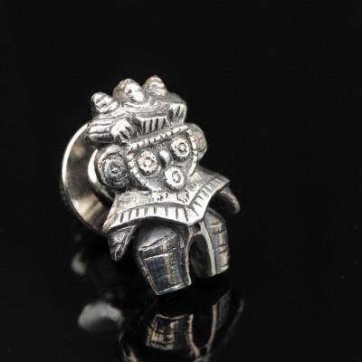 ふるさと納税 市川三郷町 [縄文アクセサリーDo_goods]SILVER925 豆みみずく土偶のピンズ 700-111