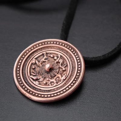 ふるさと納税 市川三郷町 [縄文アクセサリーDo_goods]純銅製 四神獣鏡のネックレス 700-114