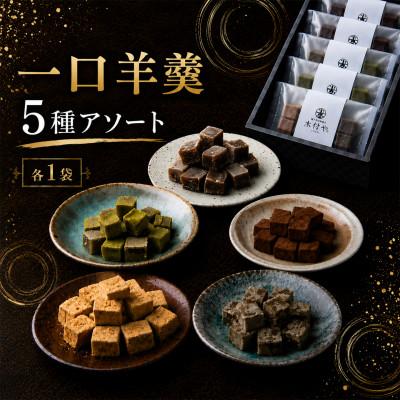 ふるさと納税 杵築市 一口羊羹(アソート)5種各1袋セット