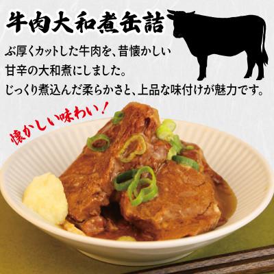 ふるさと納税 泉佐野市 缶詰4種★ 12缶セット(牛焼肉ハラミ缶詰/牛肉大和煮缶詰/牛角煮缶詰/鯨大和煮缶詰) |  | 02
